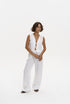 BASIC LINEN ELASTIC VEST